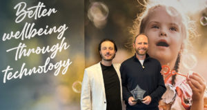 Joseph Mercorella and Matthew English holding Salesforce.org’s APAC ISV Sales Partner of the Year award