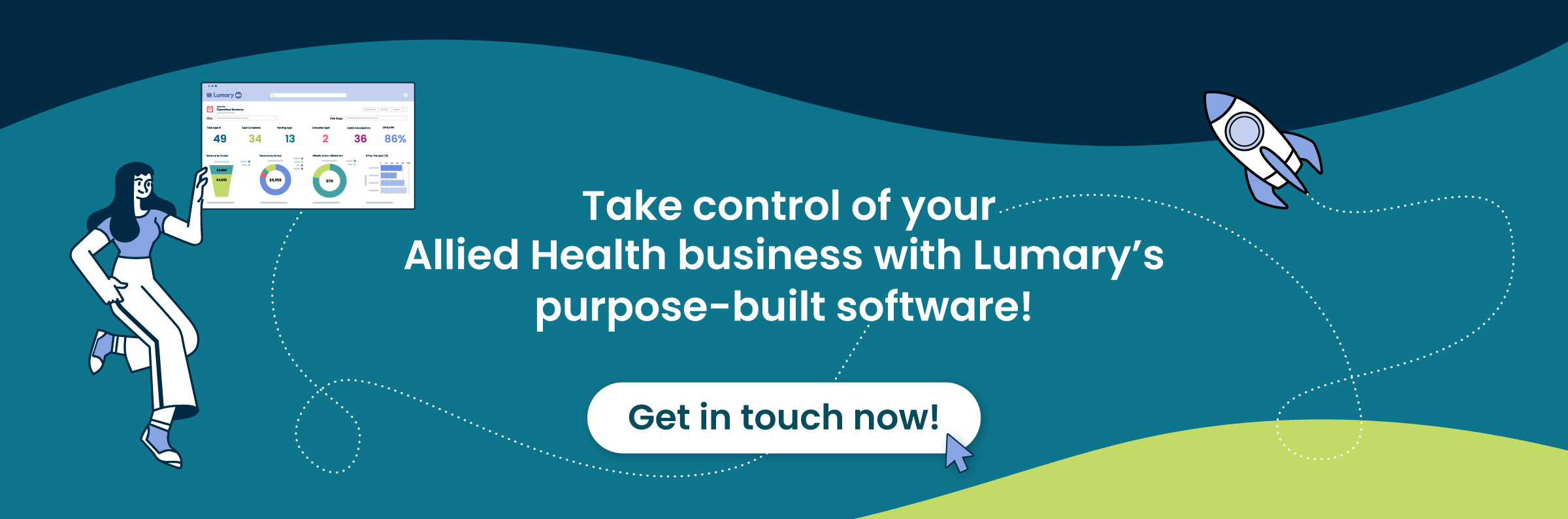 Take control of your Allied Health business with Lumary's purpose-built software